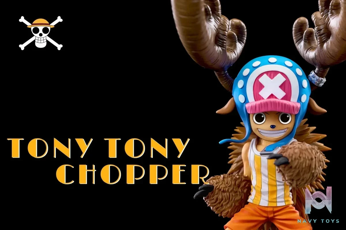 A+ Studio - One Piece Fish - Man Island Straw Hat Group Horn Point Tony Tony Chopper resin statue Navy Toys anime figure