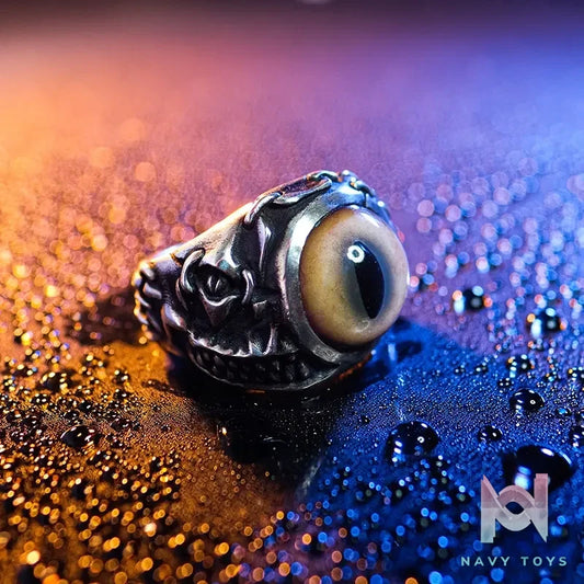 Raven Studio (silver jewelry) – Exclusive Design Demon Skin Prosthetic Eye Ring Original