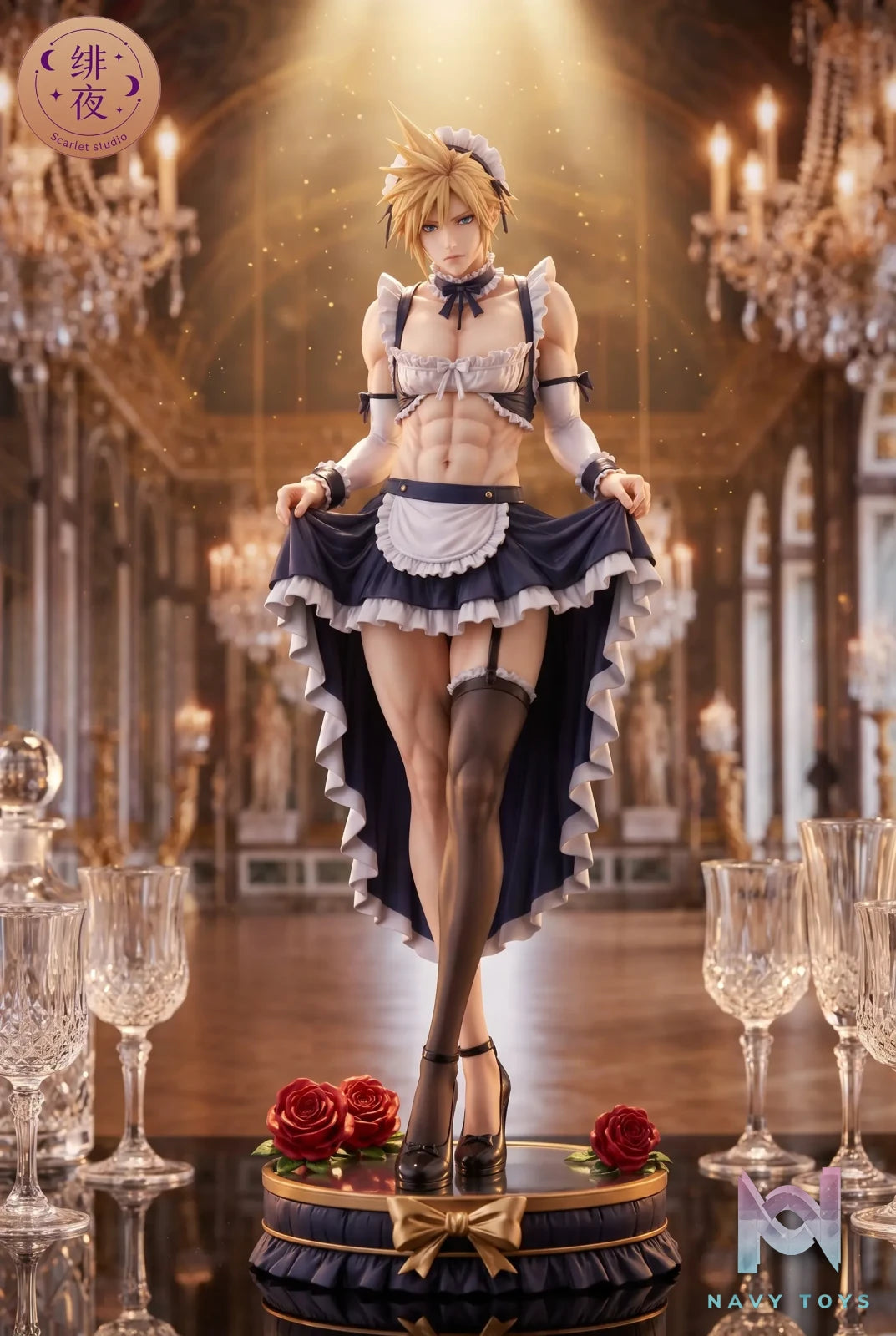 Scarlet Studio – Cross-dressing Cloud in a Maid Outfit Final Fantasy