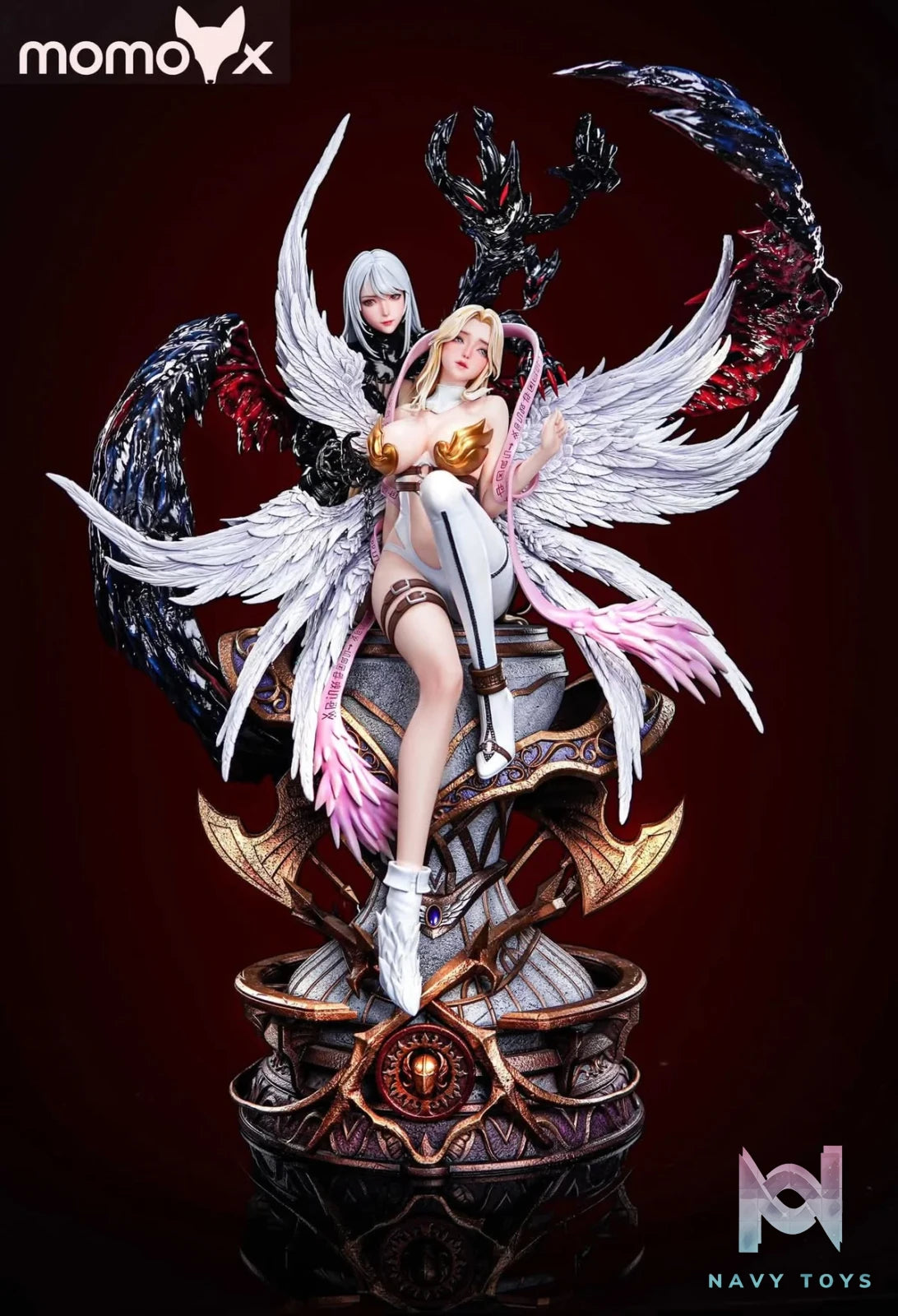 Angewomon & Devimon resin statue MOMOX Studio anime figure