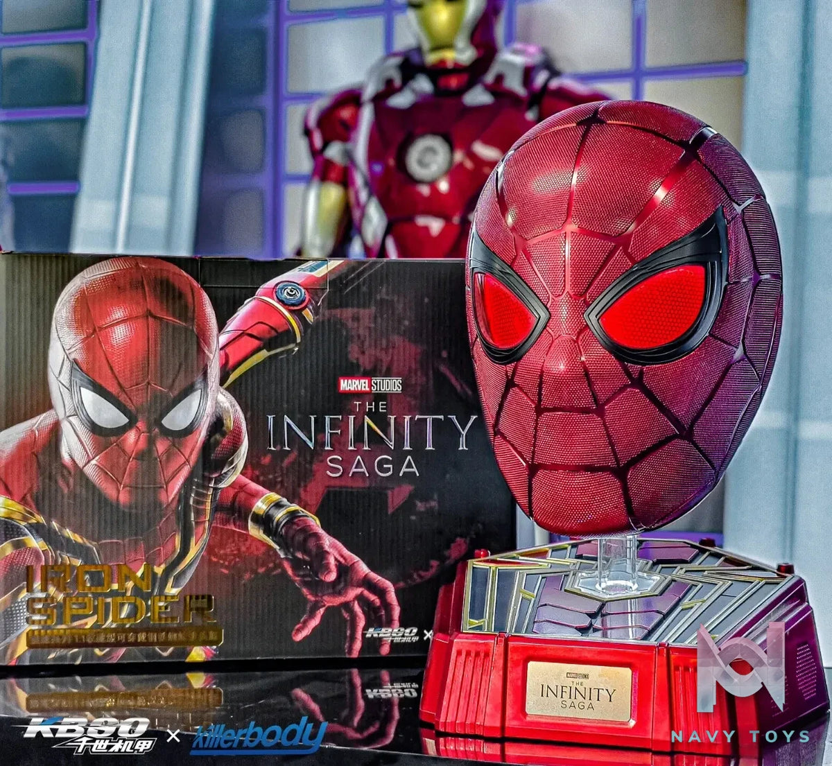 Killerbody Studio – Marvel Marvel Series 11 Collectible wearable Steel Spider Man helmet (Licensed)