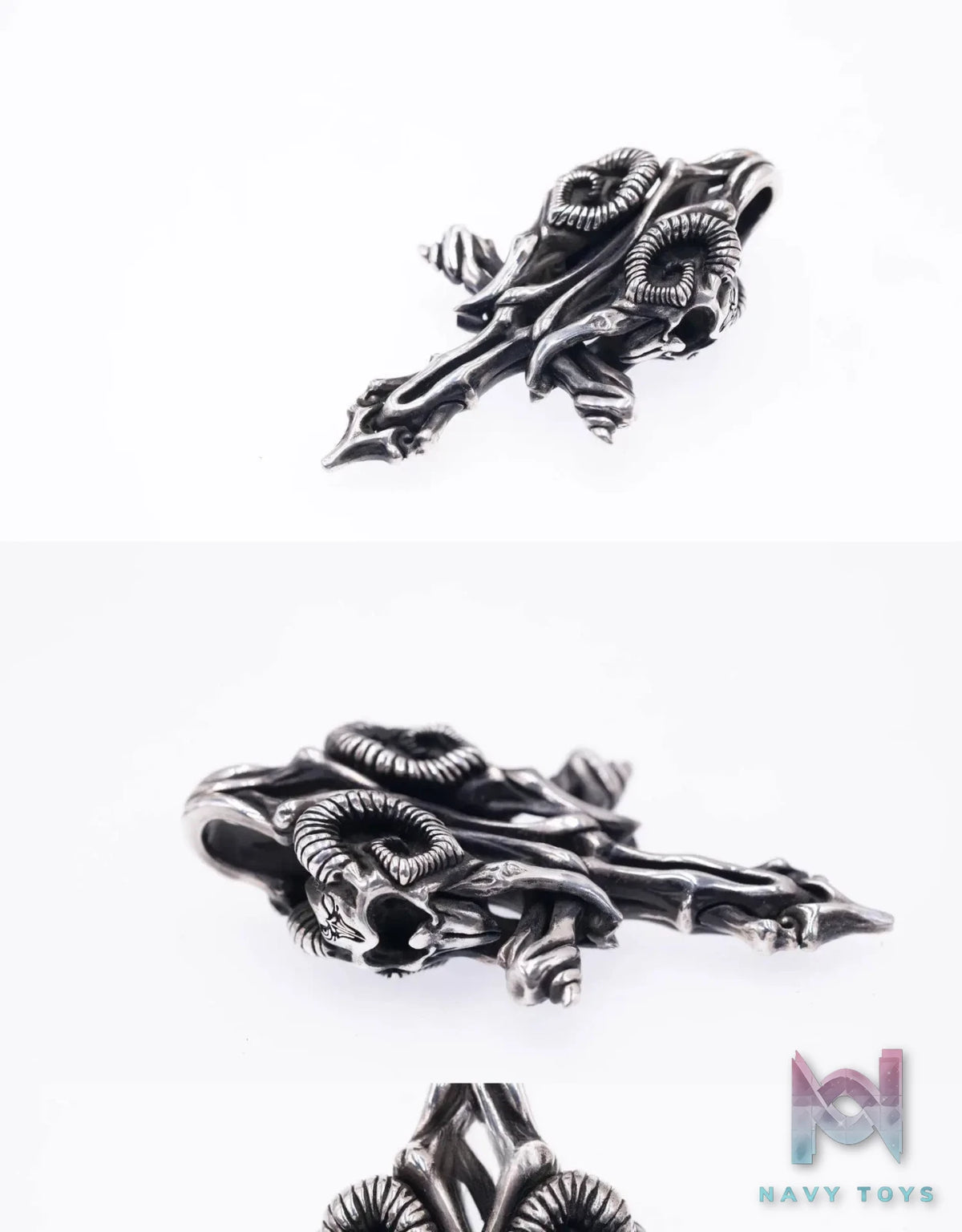 Raven Studio (silver jewelry) – Evil Goat Head Pendant Necklace Original