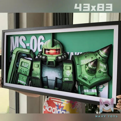 KALA HOME Studio – Zaku 3D Decorative Painting Gundam