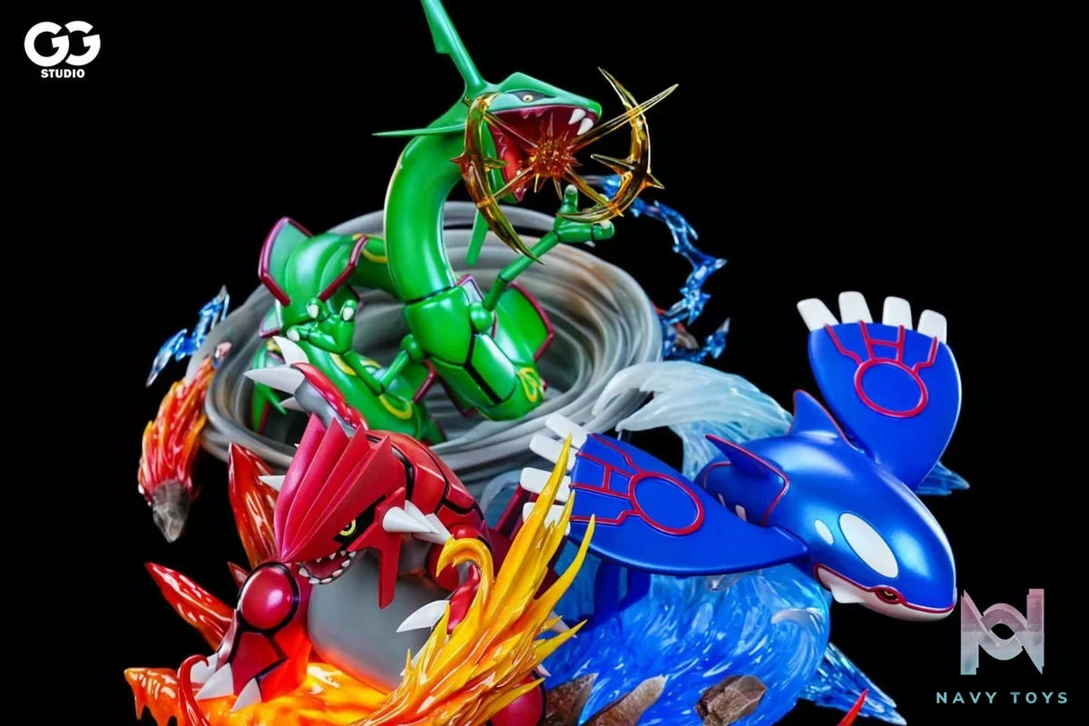 GG Studio - Weather Trio Groudon, Kyogre, Rayquaza - Pokemon resin statue GG Studio anime figure