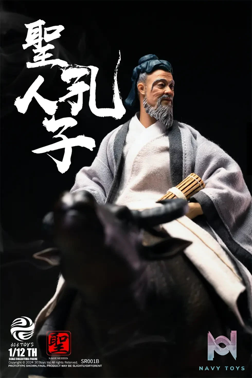 303TOYS Studio – 1/12 Sage Series CONFUCIUS The Sage Teacher Riding A Water Buffalo Eastward Edition SR001B
