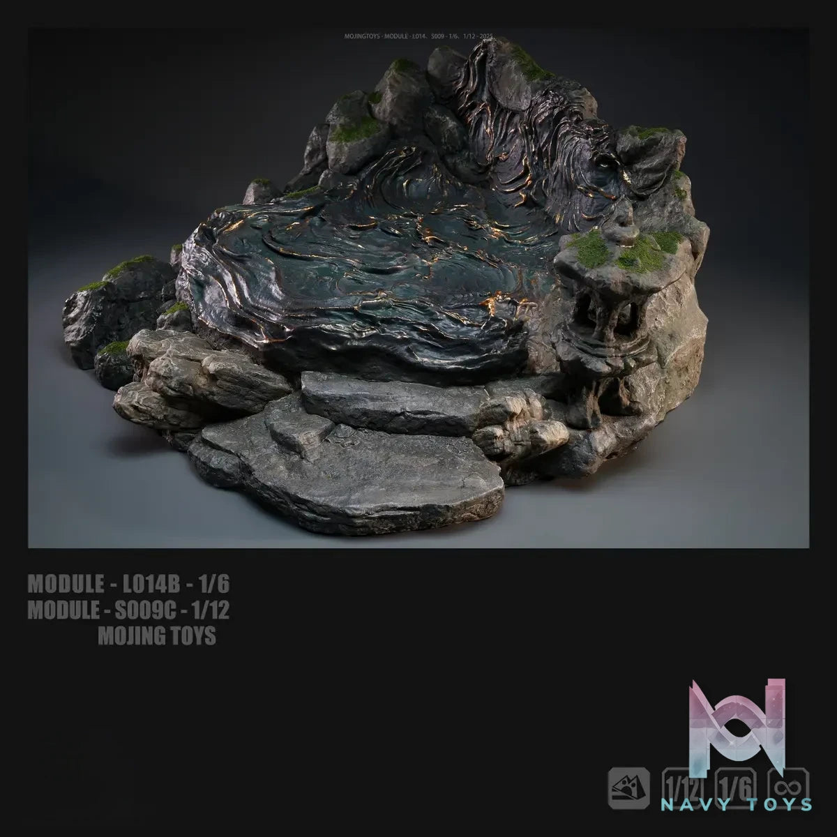 MOjingToys – 1/12 X 1/6 Module Series Water Curtain Cave Diorama Base S009 L014 (Licensed)