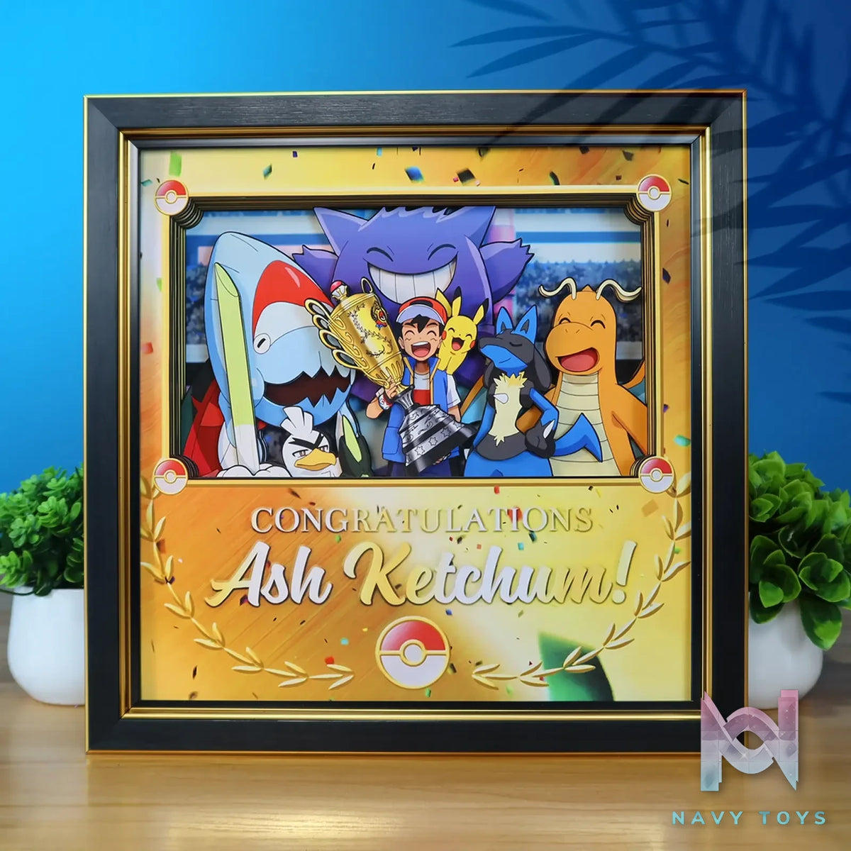 KALA HOME Studio – Congratulation Ash Ketchum! 3D Decorative Painting Pokémon