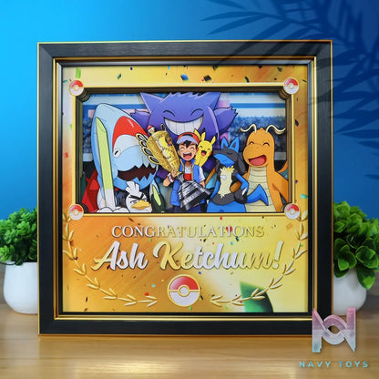 KALA HOME Studio – Congratulation Ash Ketchum! 3D Decorative Painting Pokémon