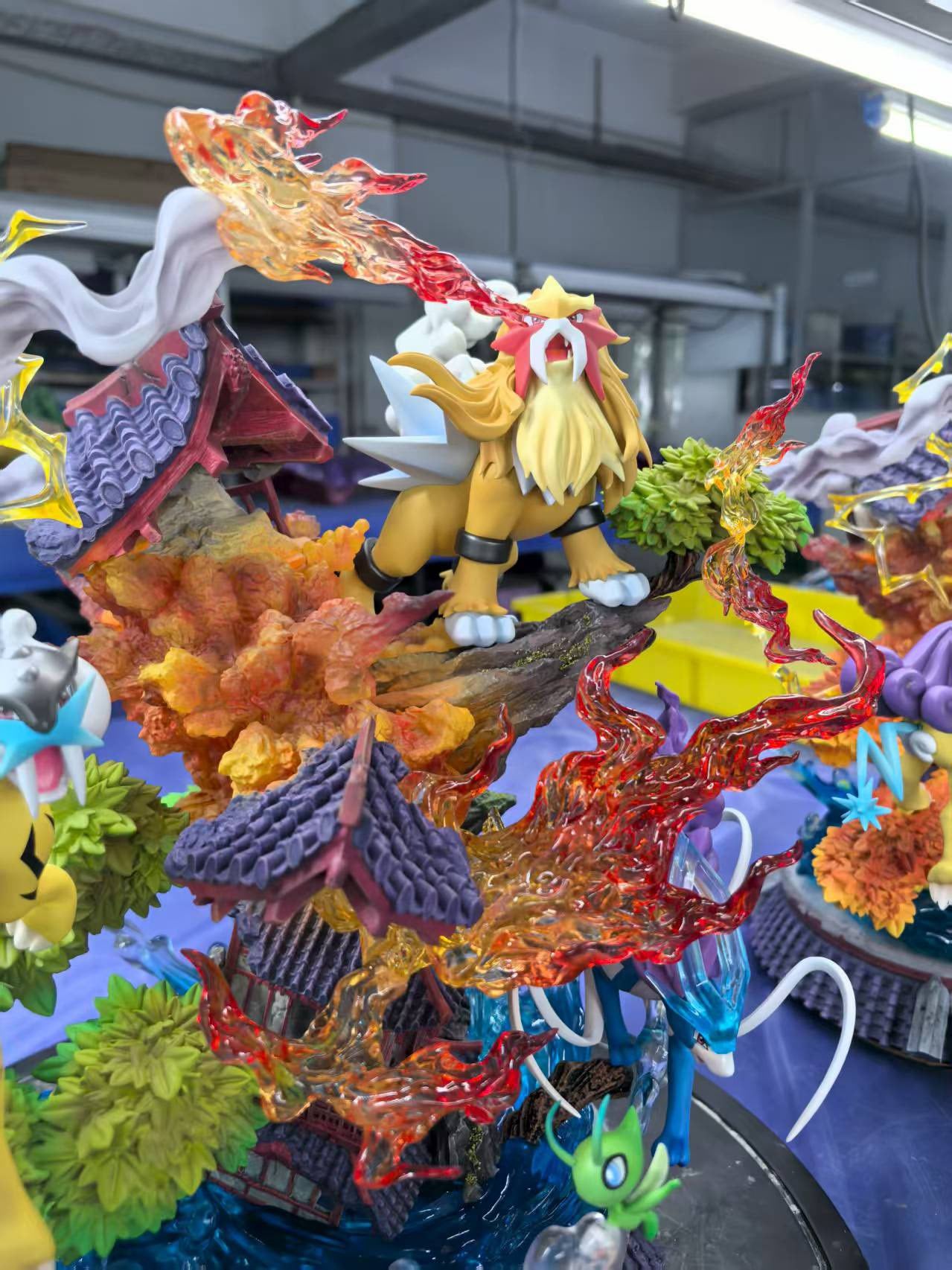 Entei & Raikou & Suicune resin statue 666 Studio anime figure