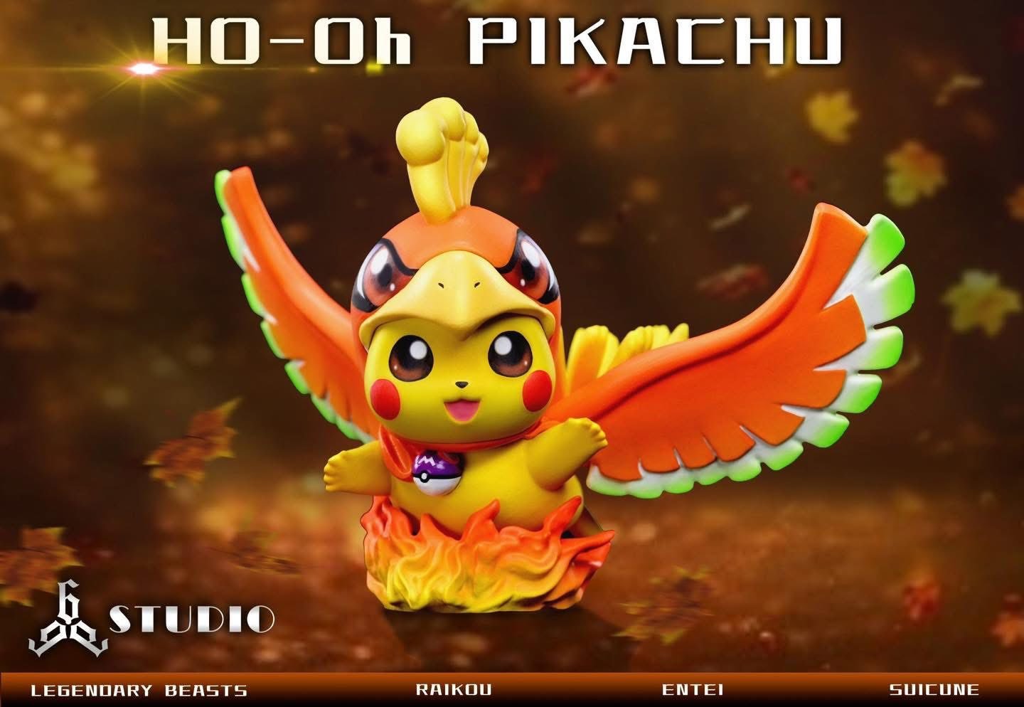 Entei & Raikou & Suicune resin statue 666 Studio anime figure