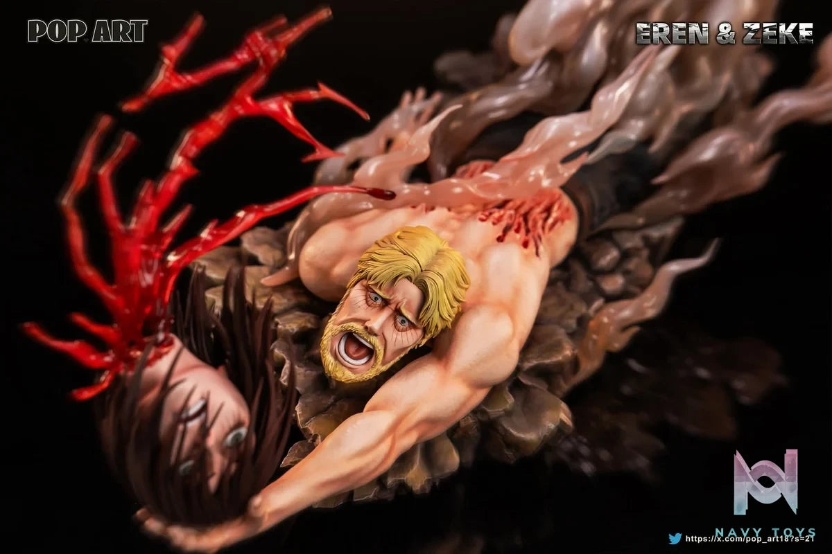Eren & Zeke resin statue POP.ART Studio anime figure