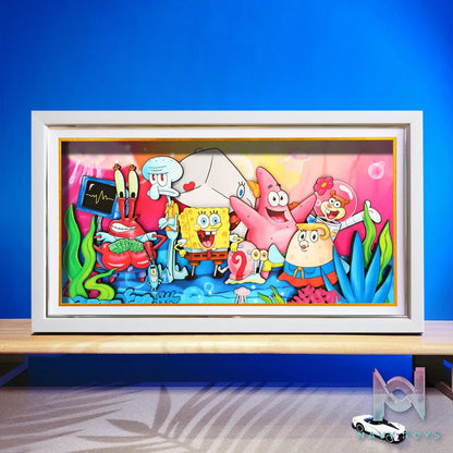 Yu Zhi Jiang Studio – SpongeBob SquarePants Multiple Characters Series #03 3D Decorative Painting SpongeBob SquarePants