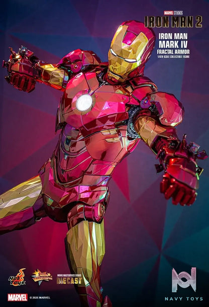 Hottoys – Marvel Iron Man 2 Iron Man Mark IV (Fractal Armor) 1/6th scale Collectible Figure MMS792D70 (Licensed)
