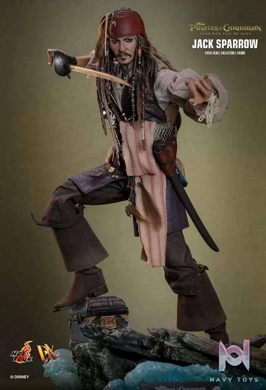 Hottoys – Pirates of the Caribbean: Dead Men Tell No Tales Jack Sparrow 1/6th scale Collectible Figure DX37 DX38 (Licensed)