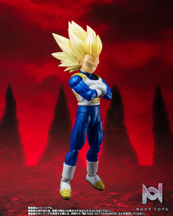 BANDAI SPIRITS – S.H.Figuarts Super Saiyan 3 Vegeta Dragon Ball DAIMA (Licensed)