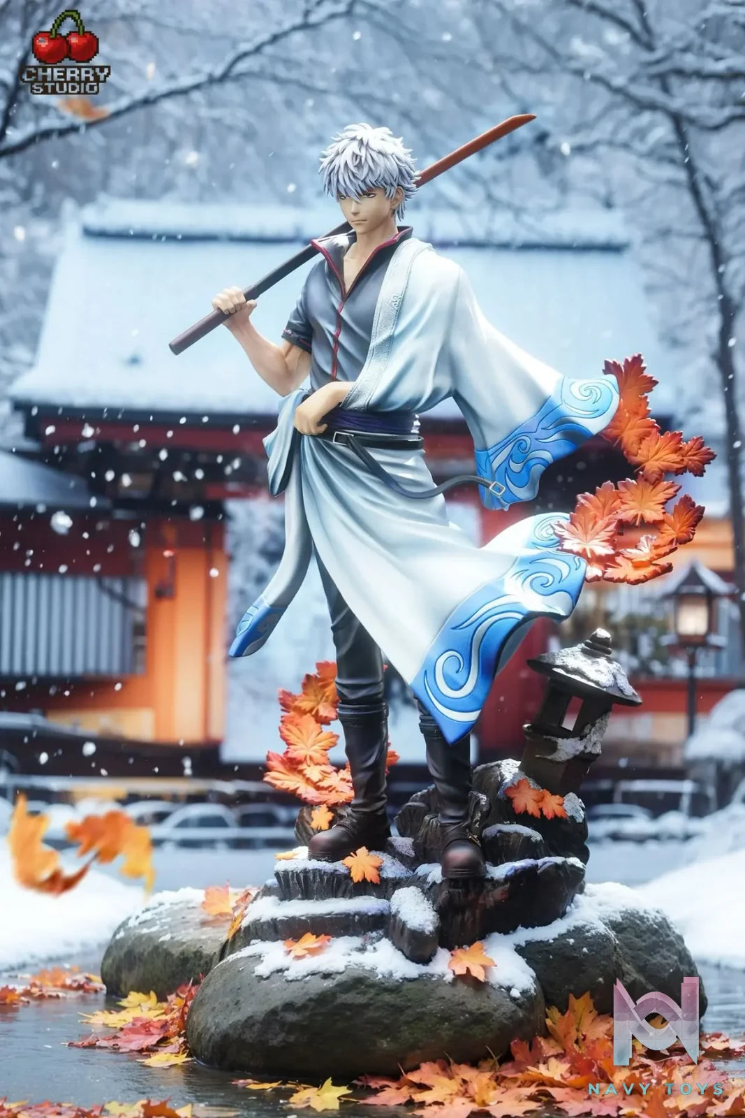 CHERRY Studio - Gin Tama Statue Series No.1 Gintoki Sakata resin statue Navy Toys anime figure