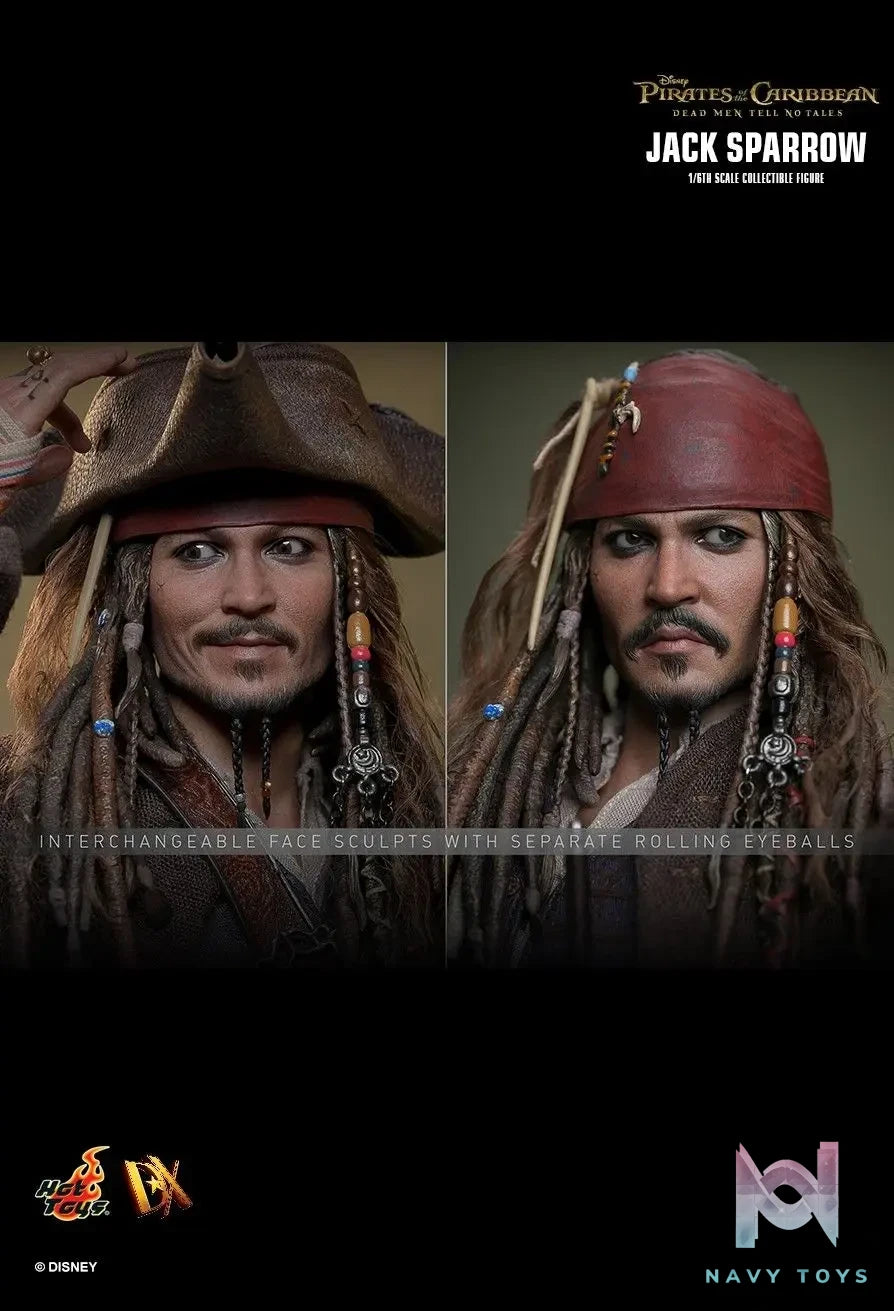 Hottoys – Pirates of the Caribbean: Dead Men Tell No Tales Jack Sparrow 1/6th scale Collectible Figure DX37 DX38 (Licensed)