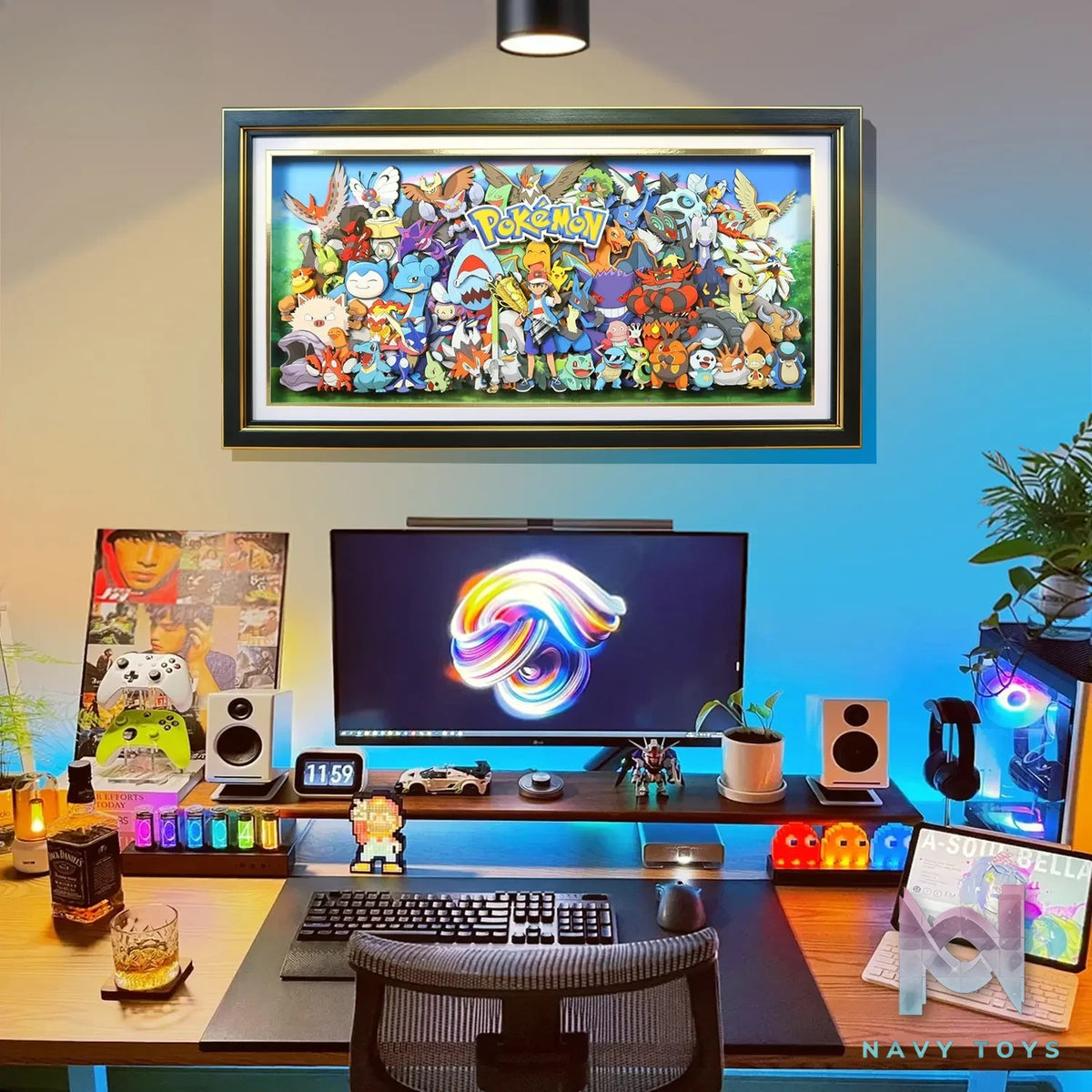 KALA HOME Studio – Pokémon Multiple Characters #01 3D Decorative Painting Pokémon