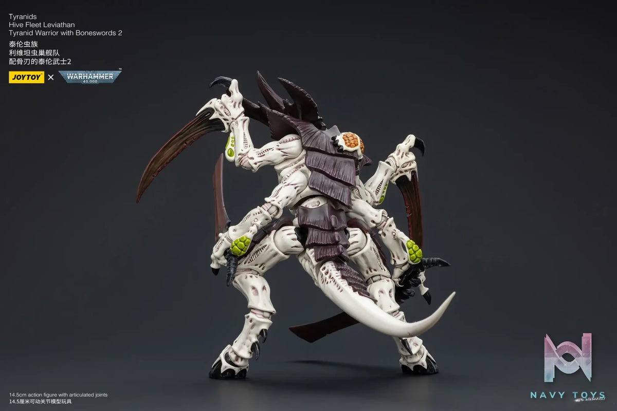 JOYTOY Studio – Warhammer 40,000 Tyranids Hive Fleet Leviathan Tyranid Warrior with Boneswords 2 JT8766 (Licensed)