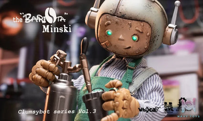 Whycat Studio & GEARHEADTOYS Studio – ClumsyBot Series 3 Barista Minski GHT005 (Licensed)