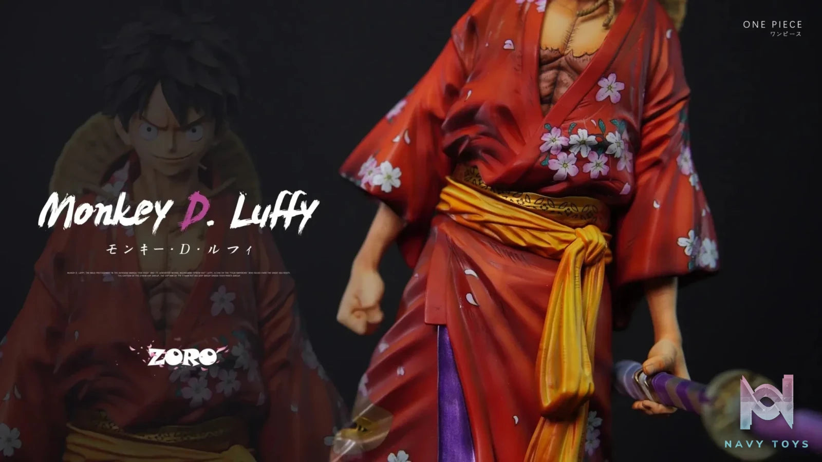 Zoro Studio - One Piece Kimono Luffy resin statue Navy Toys anime figure
