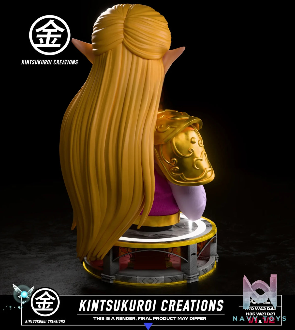 Kintsukuroi Creations Studio – ADULT ZELDA BUST The Legend of Zelda