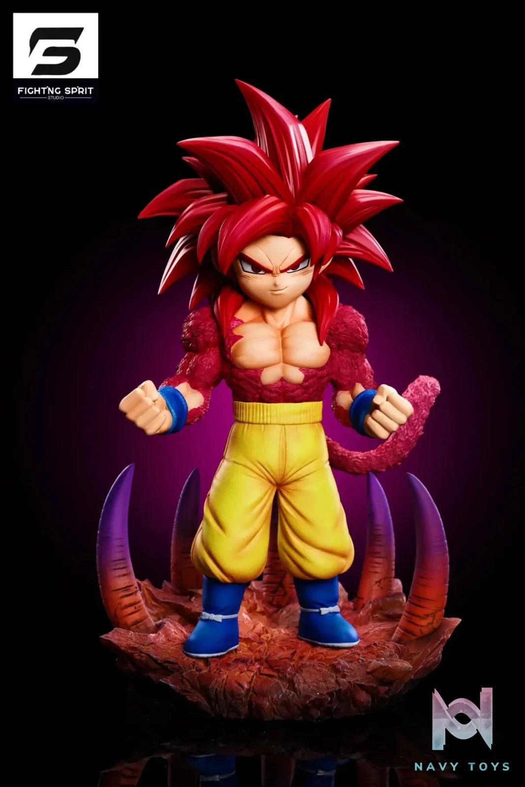 Fighting Sprit Studio - Dragon Ball DAIMA Super Saiyan 4 Goku resin statue Navy Toys anime figure