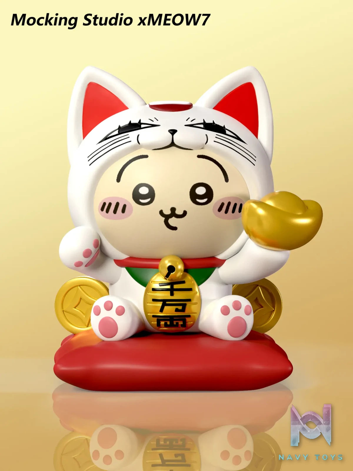 Zhu Yi Wan Jia Studio X Meow7 Studio – chiikawa Usagi cos Turbo Granny Lucky Cat Figurine