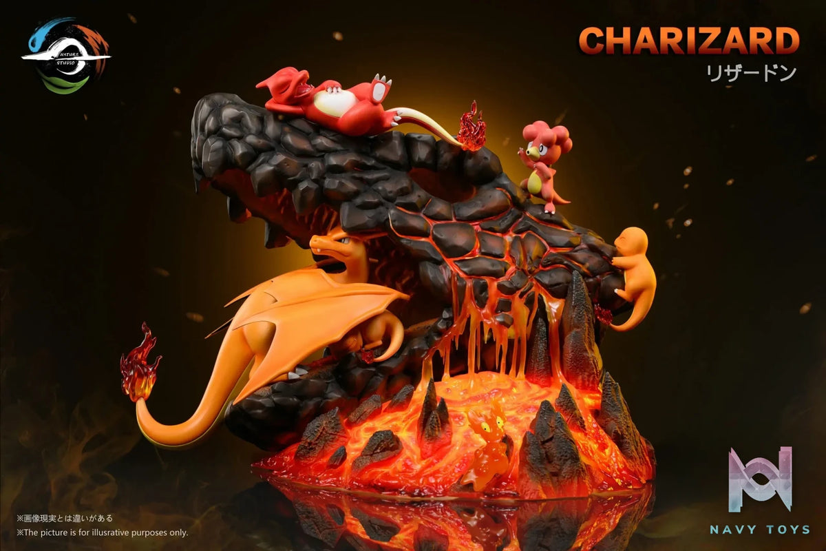 Nature Studio – Pokémon Charizard Family