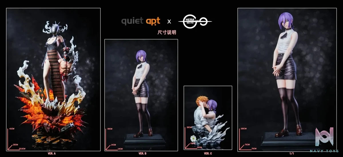QuietArt Studio & Hera Studio - Chainsaw Man Bomb Demon Bom & Reze & Kiss Busts resin statue Navy Toys anime figure