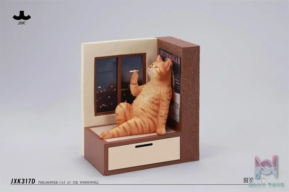 JXK – Philosopher Cat at the Windowsill JXK317-A/B/C/D (Licensed)