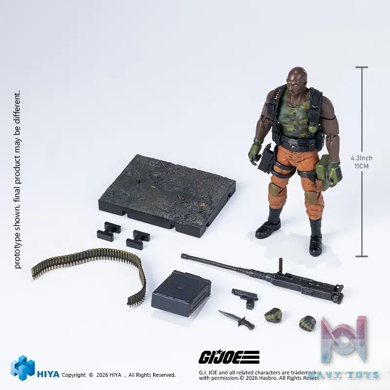 Hiya Toys – EXQUISITE MINI Series G.I. Joe Roadblock Action Figure (Licensed)