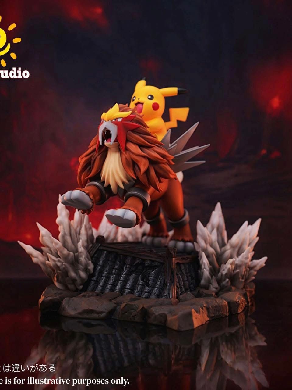 Pikachu & Entei - Pokemon - Sun Studio resin statue Sun Studio anime figure