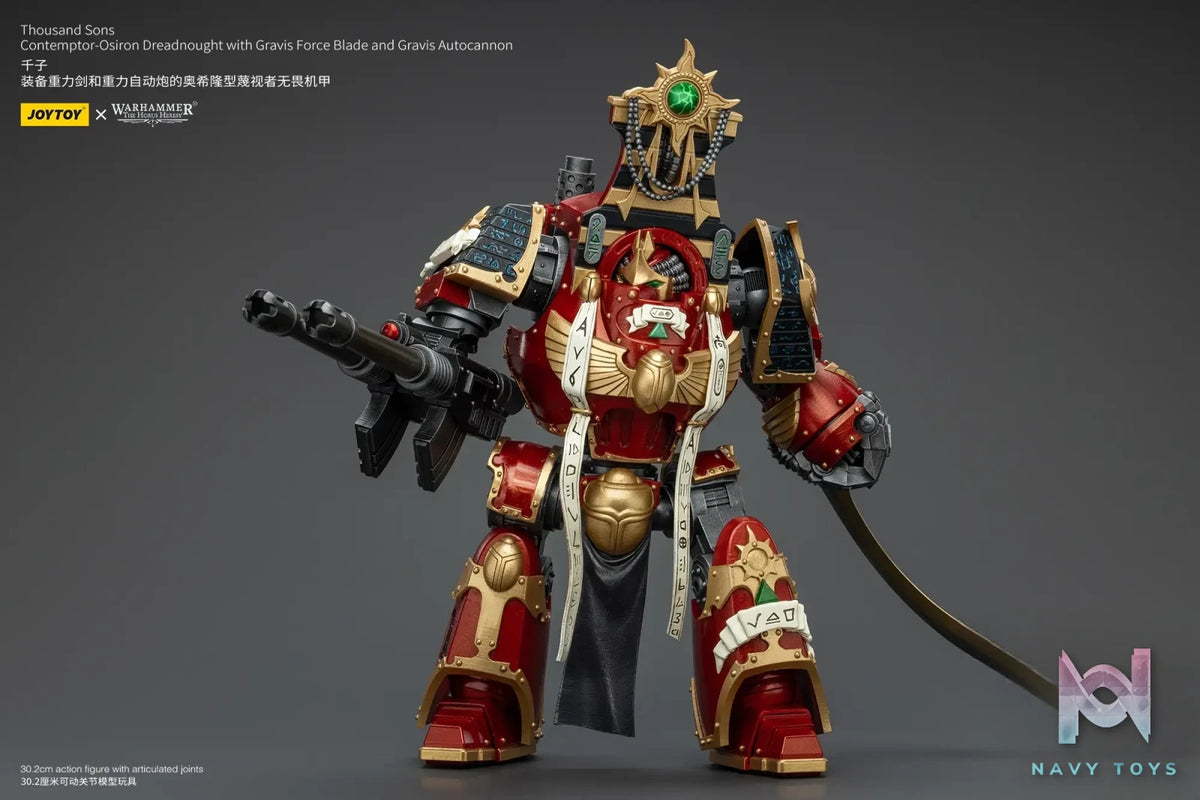 JOYTOY Studio – Warhammer ‘The Horus Heresy’ Thousand Sons Contemptor-Osiron Dreadnought With Gravis Force Blade And Gravis Autocannon JT8636 (Licensed)