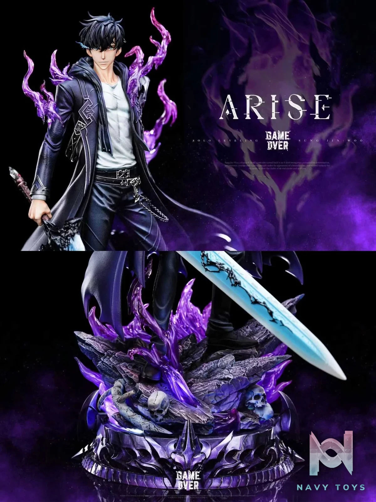 Shadow Monarch Sung Jin - Woo resin statue Game Over Studio anime figure