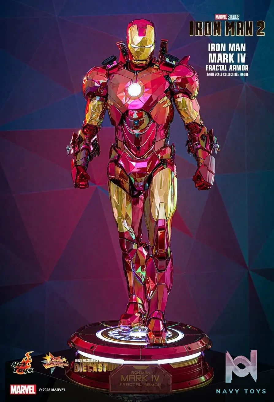 Hottoys – Marvel Iron Man 2 Iron Man Mark IV (Fractal Armor) 1/6th scale Collectible Figure MMS792D70 (Licensed)