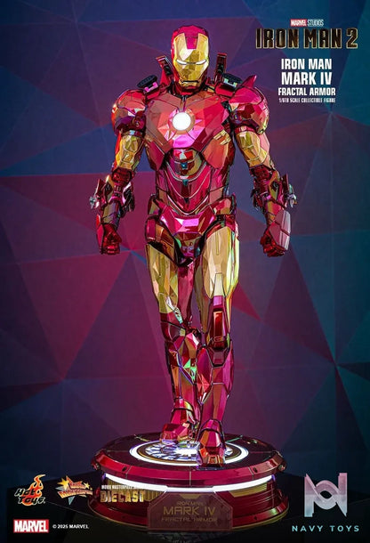 Hottoys – Marvel Iron Man 2 Iron Man Mark IV (Fractal Armor) 1/6th scale Collectible Figure MMS792D70 (Licensed)