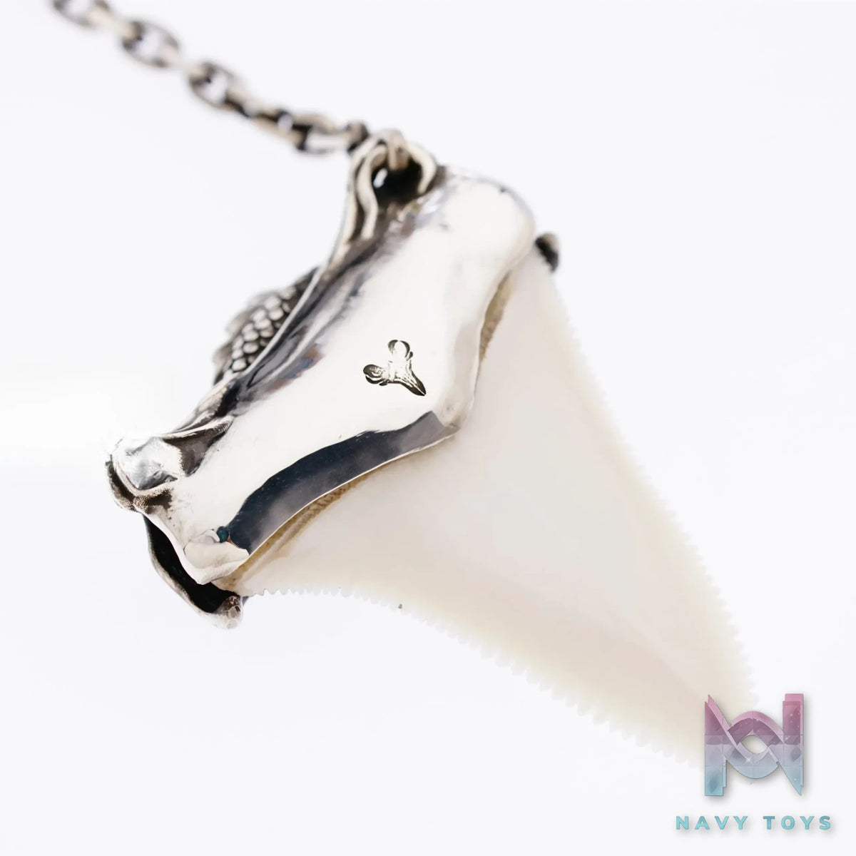 Raven Studio (silver jewelry) – Original Exclusive Custom Koi Fish Shark Bezel‑Set Pendant Original