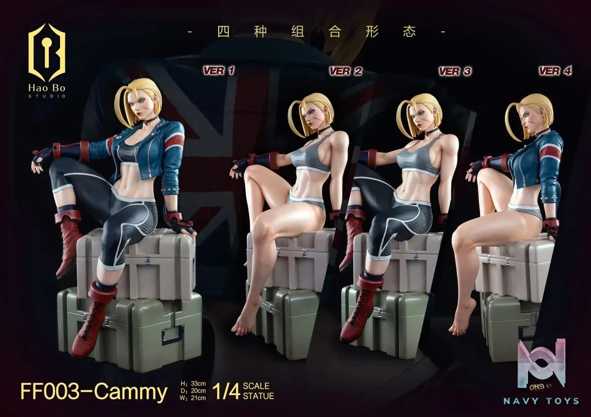 HAO BO Studio - 1/4 Statue Female Fighter Series FF003 Cammy resin statue Navy Toys anime figure