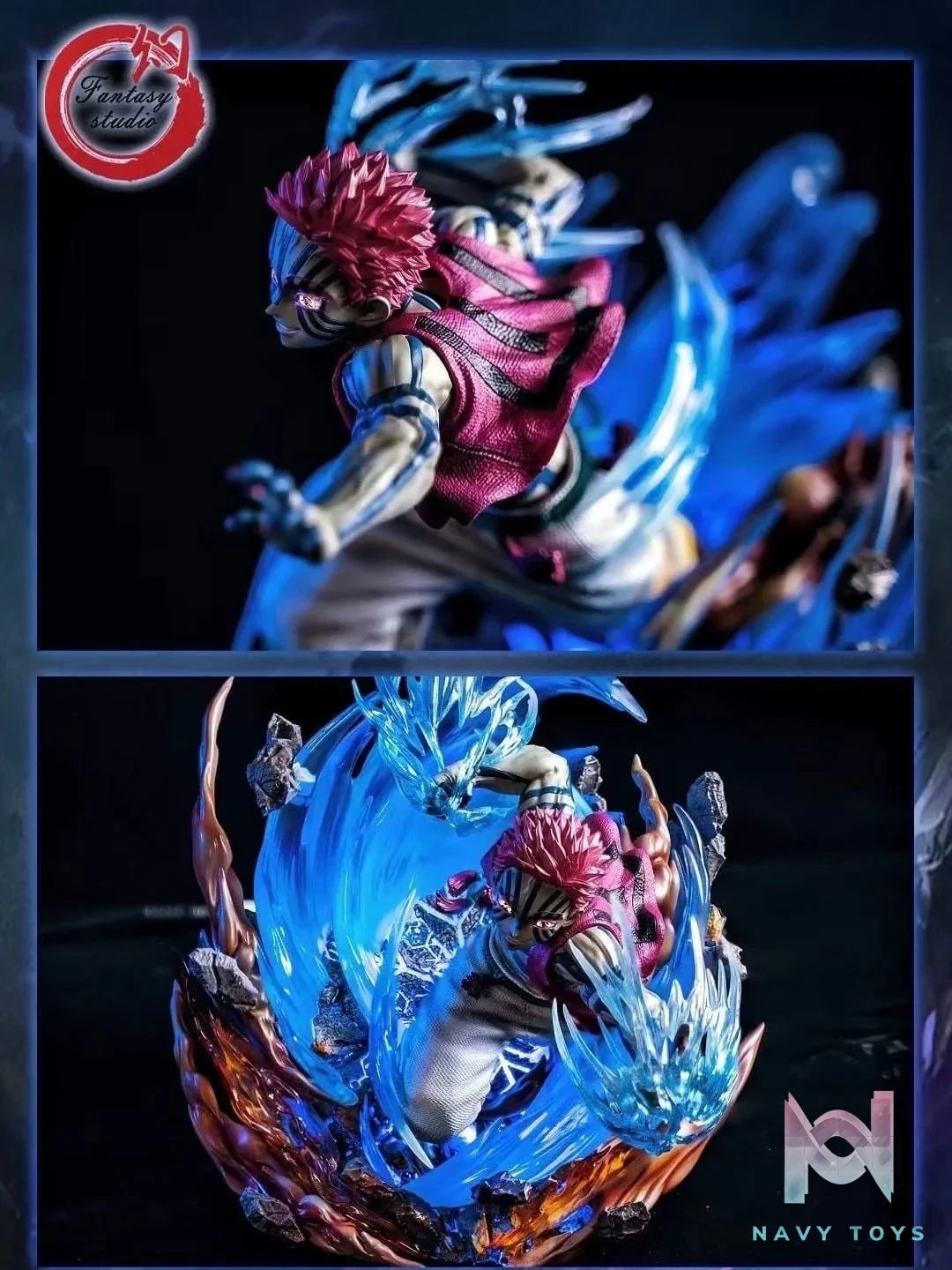Akaza - Kimetsu no Yaiba - Fantasy Studio resin statue Navy Toys anime figure