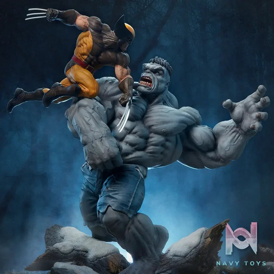 Sideshow Collectibles – Marvel collectible Grey Hulk vs Wolverine 2002162 (Licensed)
