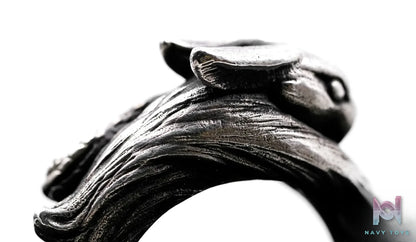 Raven Studio (silver jewelry) – Original Design “Fu” Snake and Rabbit Ring Original