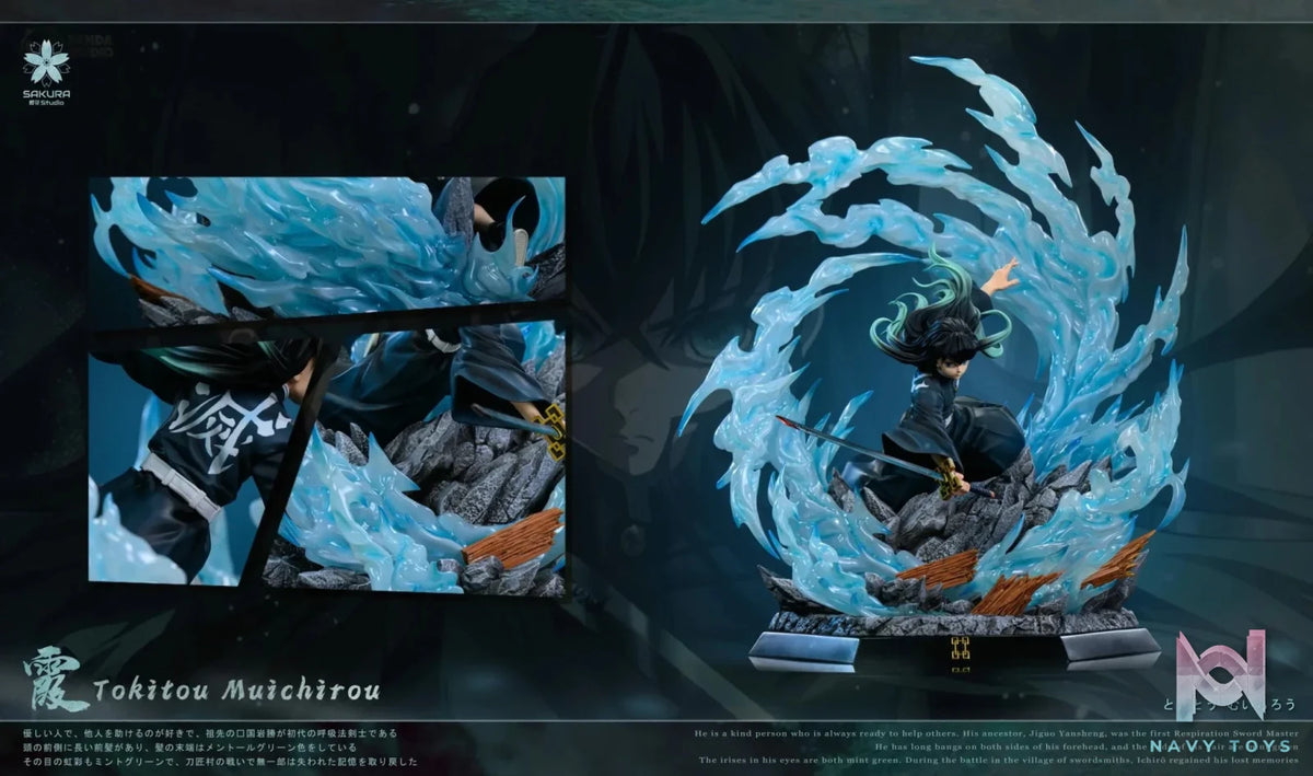 SAKURA Studio - Demon Slayer Mist Hashira Muichiro Tokito resin statue Navy Toys anime figure