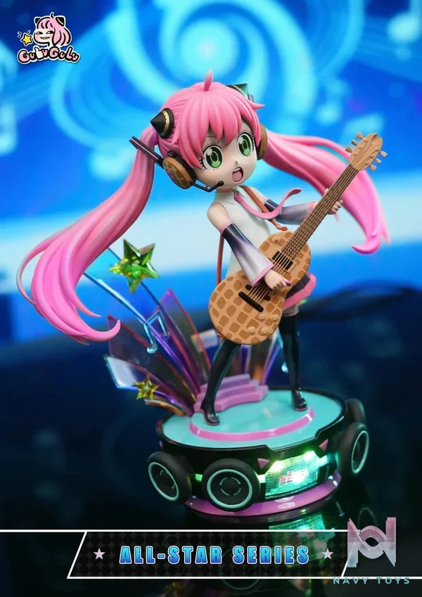 GULUGULU Studio - Spy x Family Anya Forger Cosplaying Hatsune Miku Guitar Girl resin statue Navy Toys anime figure