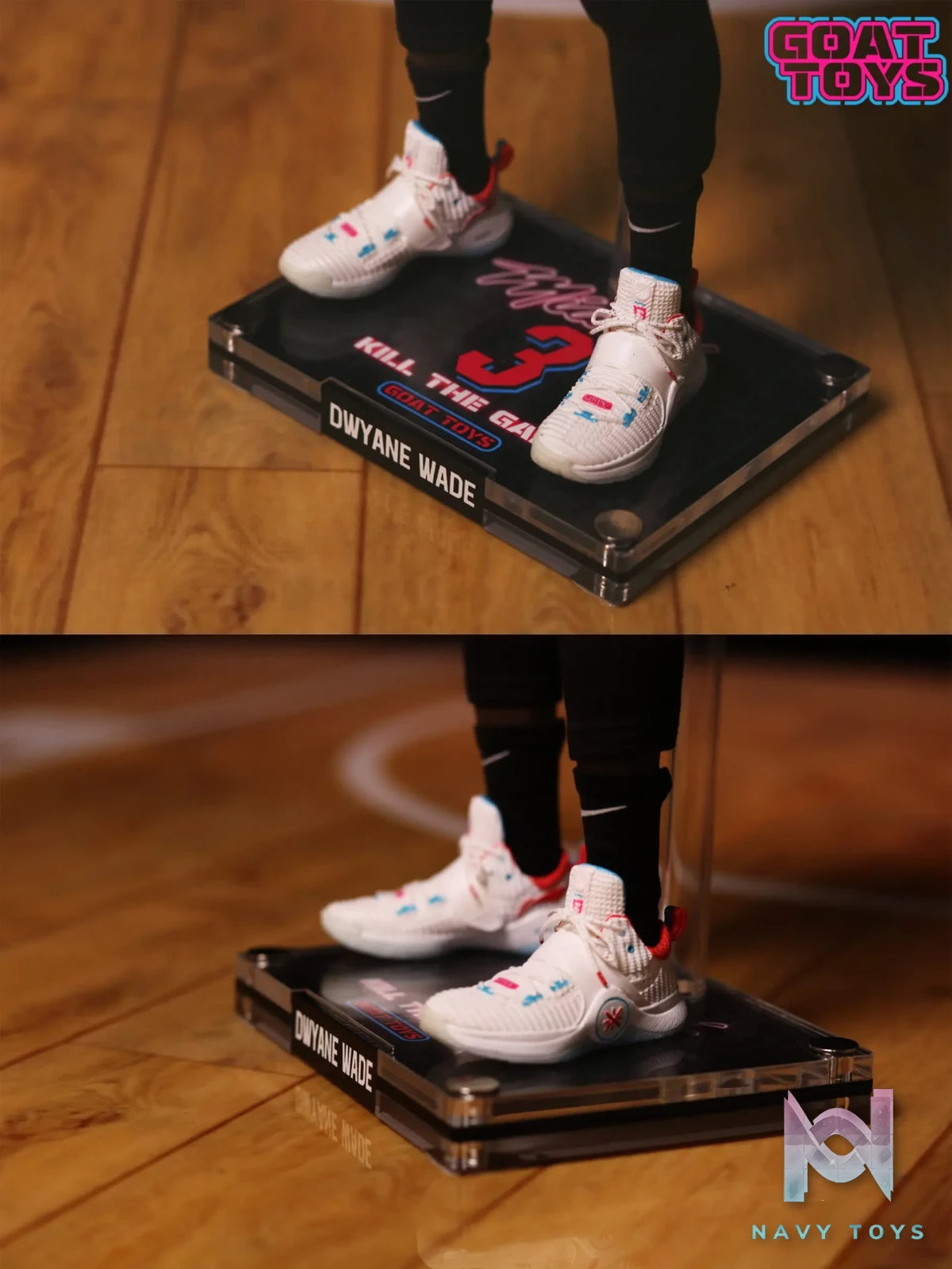 Goat Toys Studio – Dwyane Wade Game-Winner vs Warriors Set – Miami Heat