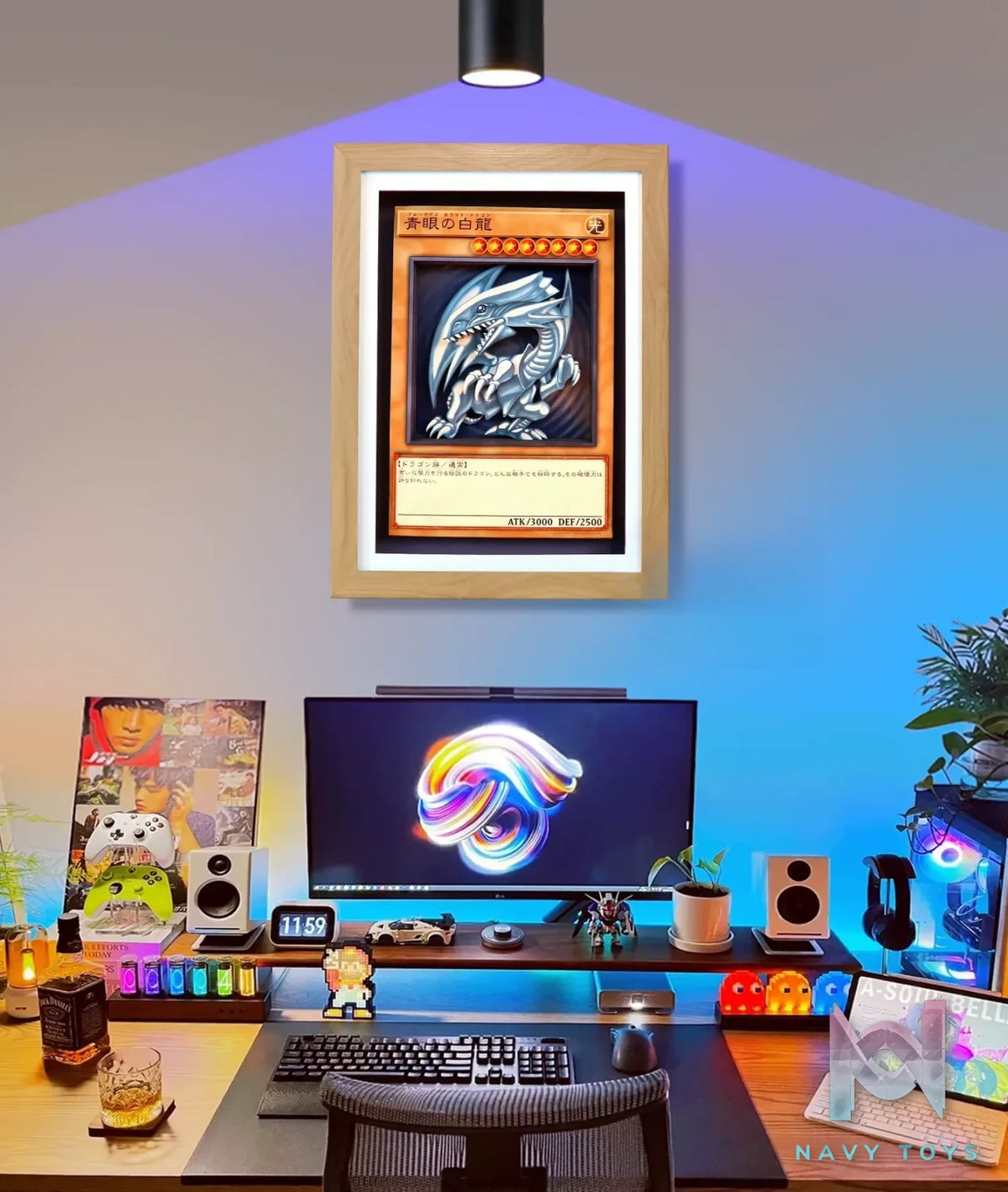 KALA HOME Studio – Blue-Eyes White Dragon 3D Decorative Painting Yu-Gi-Oh!