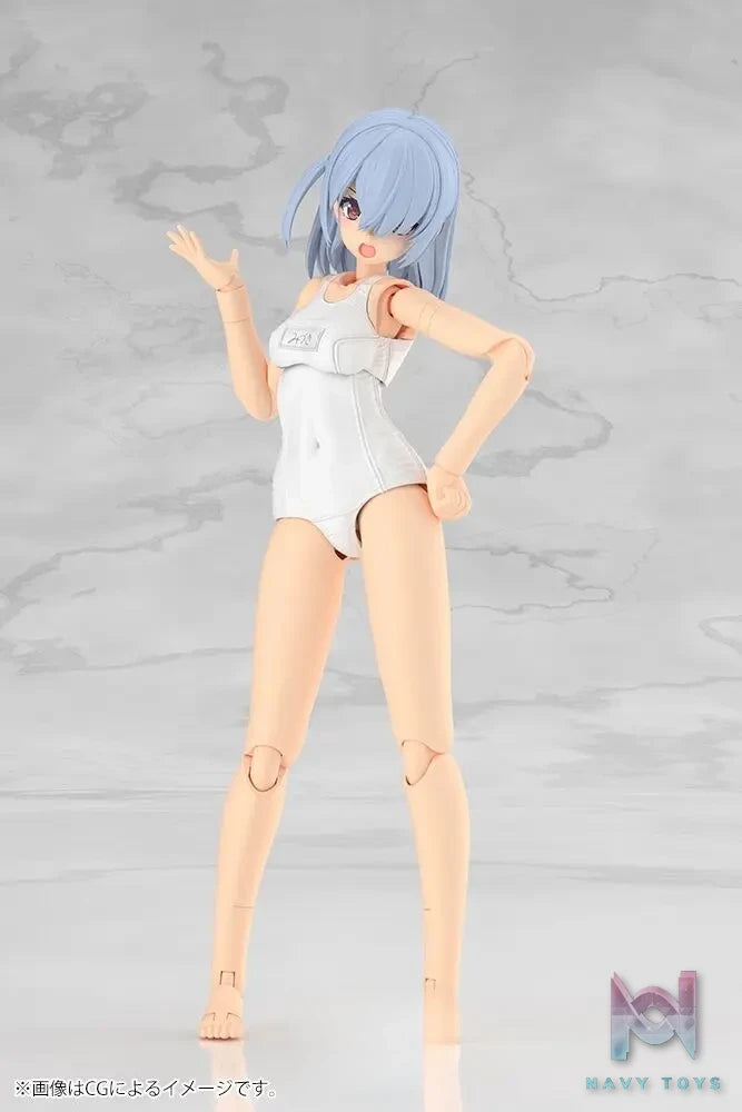 Kotobukiya – Frame Arms Girl Mizuki – School Swimsuits – White Ver. (Licensed)