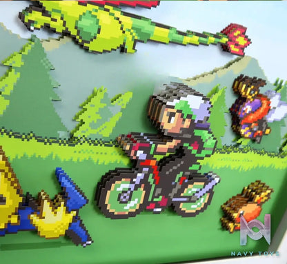 KALA HOME Studio – Pokémon Emerald Version Pixel Art 3D Decorative Painting Pokémon
