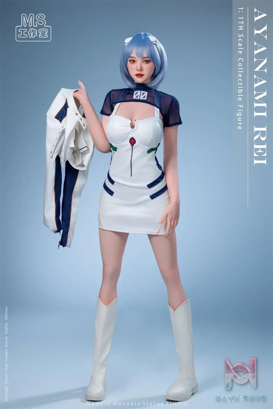 Movable Statue Studio – Neon Genesis Evangelion Realistic Anime 01 Rei Ayanami Fan Version MS-002A 1:1 Scale Life Size Figure