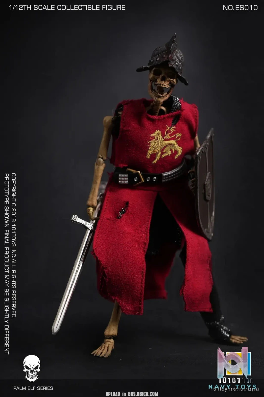 101Toys – Original 1/12 NO.ES010 PALM ELF SERIES- Skeleton Medieval Knight (Licensed)